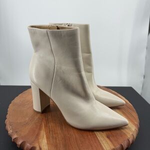 Marc Fisher Cream Ankle Boots